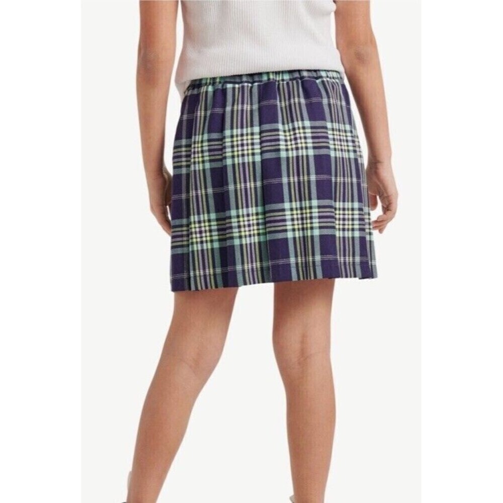 Justice Girls Faux Wrap Plaid Skirt Size L 12/14 - Picture 2 of 12